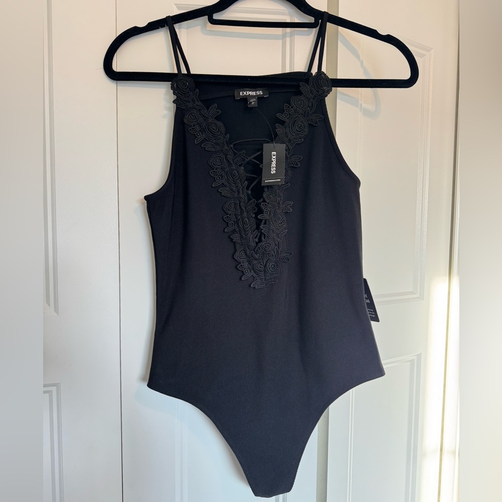 Express Black Lace Bodysuit